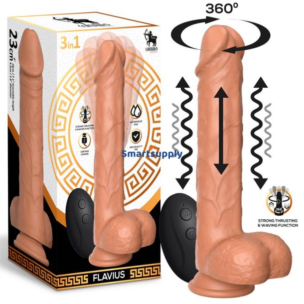 Flavius Dildo with Thrusting, 360 Waving and Vibration 9- 23 cm