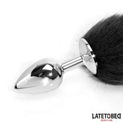 Fox Tail Anal Plug Black and White 40 cm