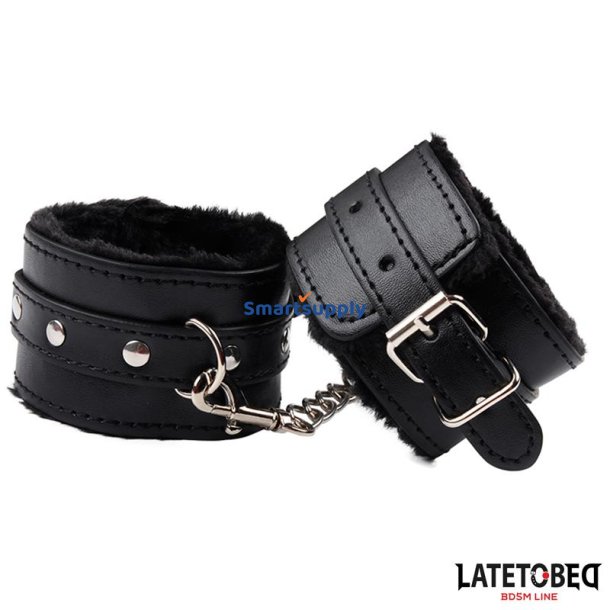 Furry Ankle Cuff Black