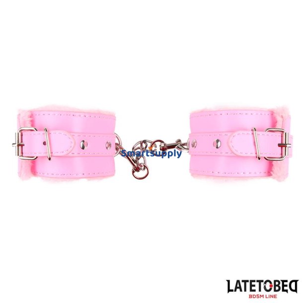 Furry Ankle Cuff Pink