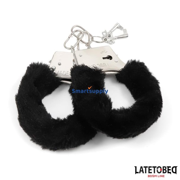 Furry Metal Cuff Black