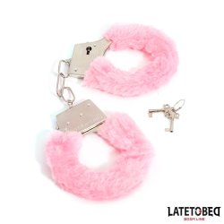 Furry Metal Cuff Pink