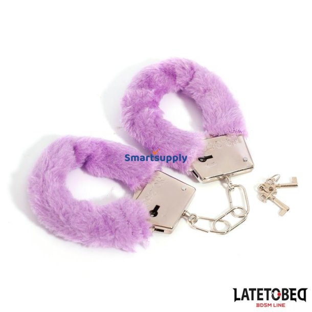 Furry Metal Cuff Purple