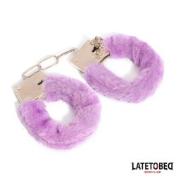 Furry Metal Cuff Purple
