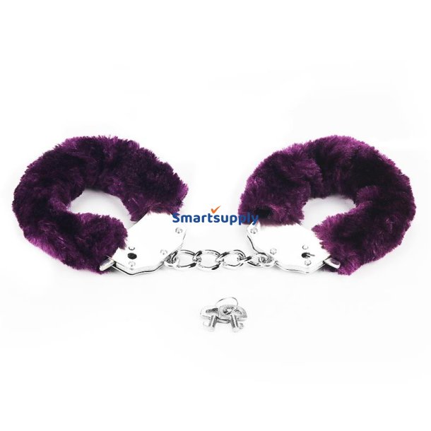 Furry Metal Handcuffs Purple