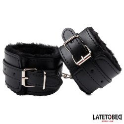 Furry Wrist Cuff Black
