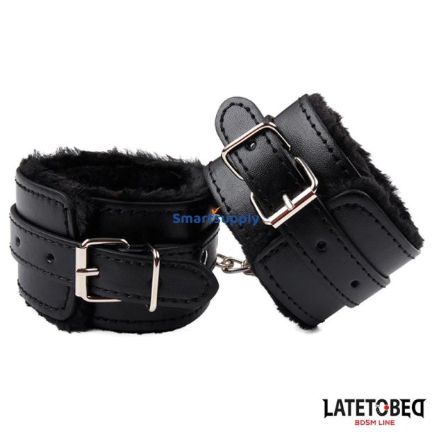 Furry Wrist Cuff Black