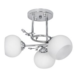 Activejet Klassisk loft lysekrone vedhng lampe IRMA nikkel nikkel triple 3xE27 til stuen