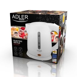 Adler AD 1272 elkedel 1 L 1600 W Hasselnd, Hvid