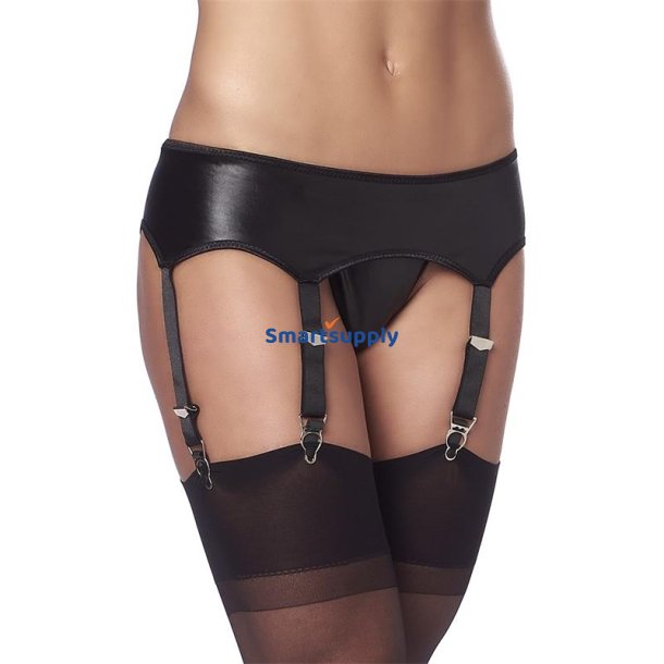 Garter Belt Wetlook with Stockings and Panties