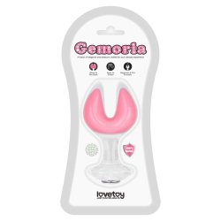 Gemoria Silicone Butt Plug dual crescent-shaped tip Glow Dark