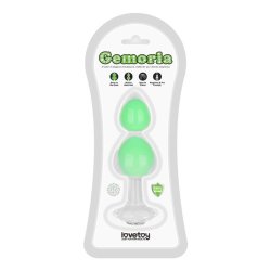 Gemoria Silicone Butt Plug Internal steel ball Glow in Dark