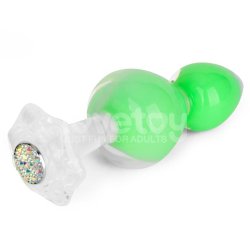 Gemoria Silicone Butt Plug Internal steel ball Glow in Dark