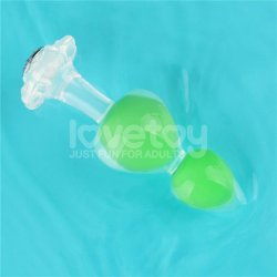Gemoria Silicone Butt Plug Internal steel ball Glow in Dark