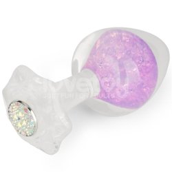 Gemoria Silicone Butt Plug with Crystal Sphere