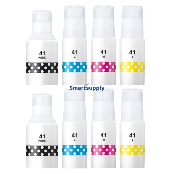 Canon GI-41 BCMY bl�kflasker 8 stk 760ml kompatibel