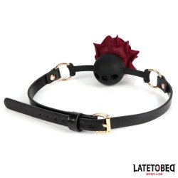 Gold Metal rose gag Ball