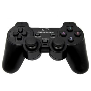 Esperanza EG102 spil-controller Sort USB 2.0 Gamepad Analog/digital PC, Playstation 3