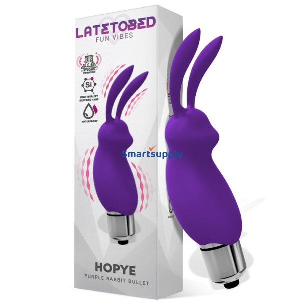 Hopye Rabbit Vibrating Bullet Silicone Purple