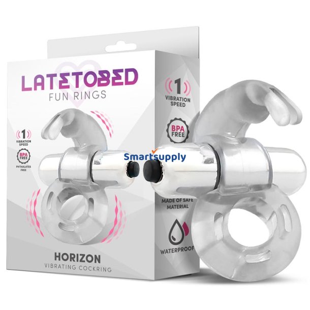 Horizon Vibrating Penis Ring with Rabbit Clear