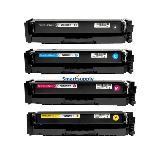 HP 219A BCMY toner 4 stk 4.900 sider kompatibel multipakke