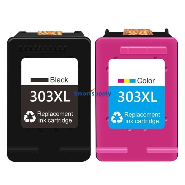 Rabat HP 303 XL Sort + Farve blkpatron 36ml kompatibel