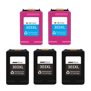 HP 303 XL 3xSort + 2xFarve blkpatron 90ml kompatibel multipakke