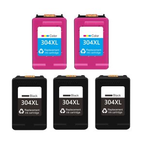 HP 304 XL 3xSort + 2xFarve blkpatron 96ml kompatibel multipakke