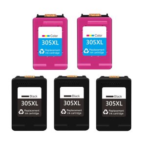 HP 305 XL 3xSort + 2xFarve blkpatron 90ml kompatibel multipakke