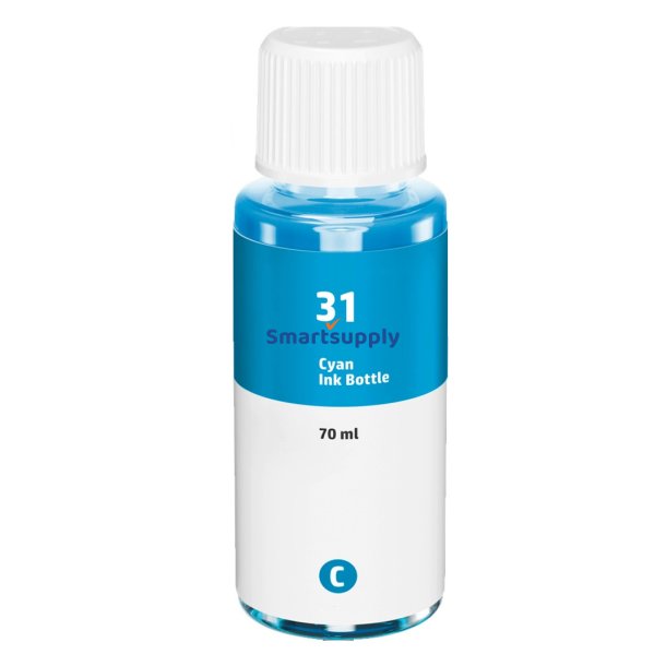 HP 31 Cyan bl�krefill 70ml kompatibel