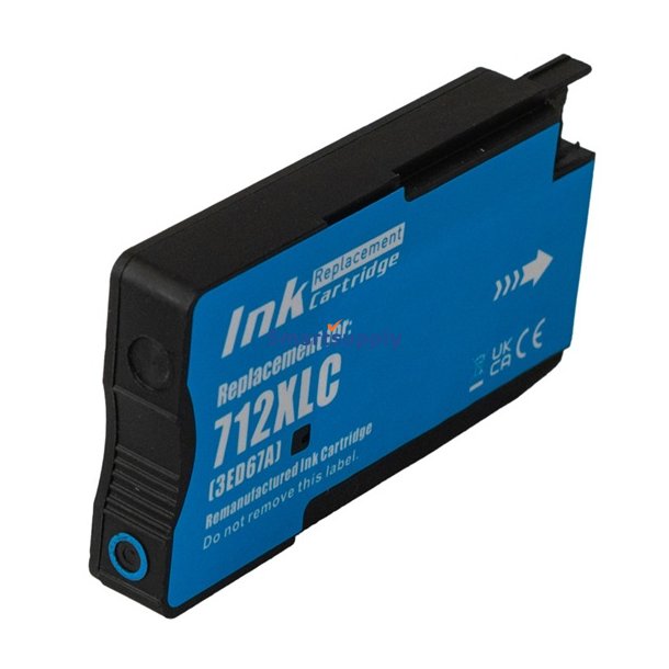 HP 712 Cyan bl�kpatron 29ml kompatibel