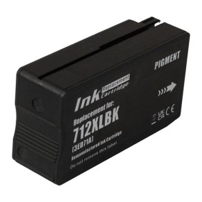 HP 712 Sort bl�kpatron 80ml kompatibel