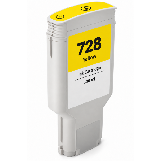 HP 728 Gul bl�kpatron 300ml kompatibel