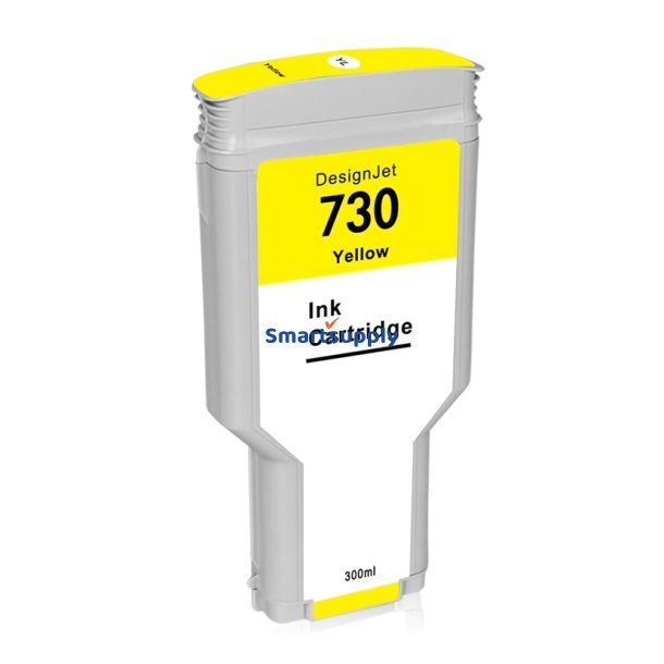 HP 730 Gul bl�kpatron h�j kapacitet 300ml kompatibel