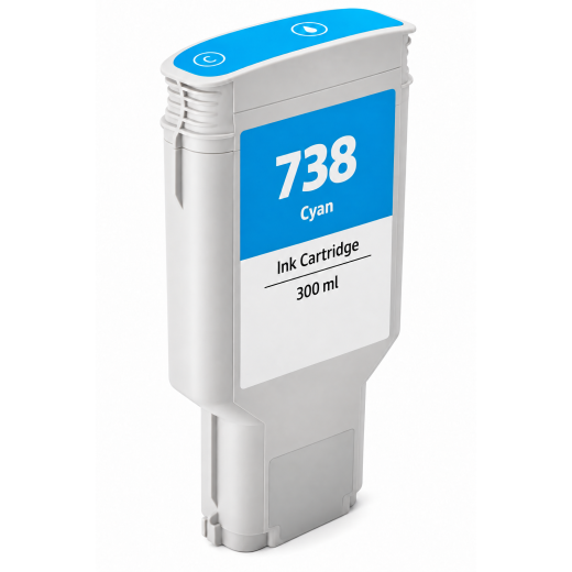 HP 738 Cyan bl�kpatron 300ml kompatibel