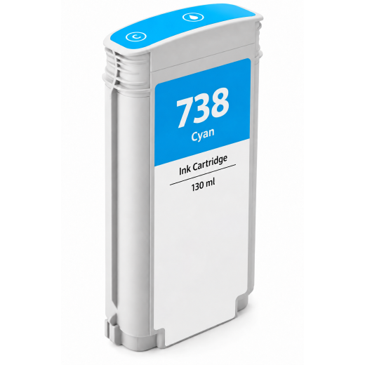 HP 738 Cyan bl�kpatron 130ml kompatibel