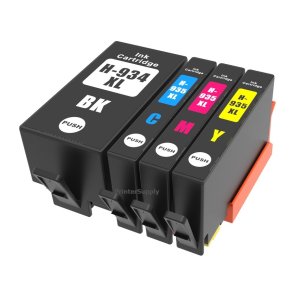 HP 934 / 935 XL blkpatroner 4 stk BCMY kompatibel multipakke