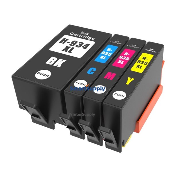 HP 934 / 935 XL bl�kpatroner 4 stk BCMY kompatibel multipakke