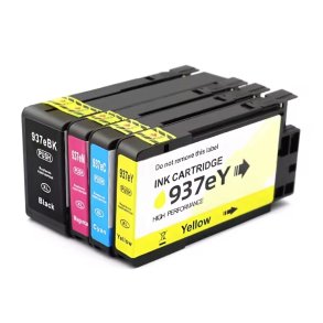 HP 937e B/C/M/Y blkpatroner 4 stk kompatibel multipakke