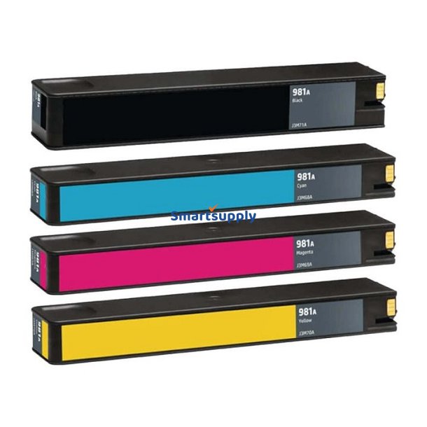 Rabat HP 981A BCMY blkpatroner 4 stk 24.000s kompatibel