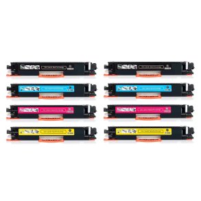 HP 130A toner 8 stk BCMY 8.600 sider kompatibel multipakke