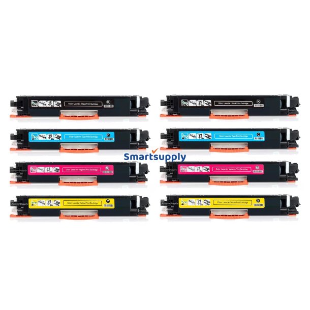 HP 130A toner 8 stk BCMY 8.600 sider kompatibel multipakke