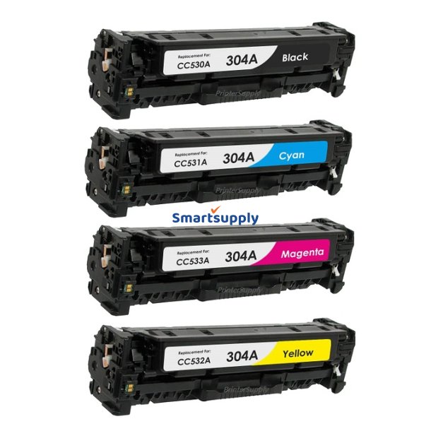 Rabat HP 304A toner 4 stk BCMY 11.900 sider kompatibel