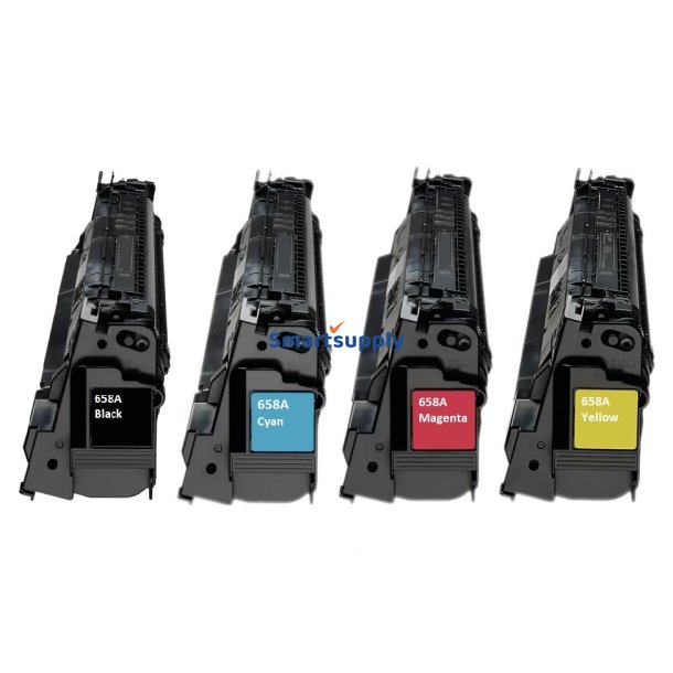 Rabat HP 658A BCMY toner 4 stk 25.000 sider kompatibel