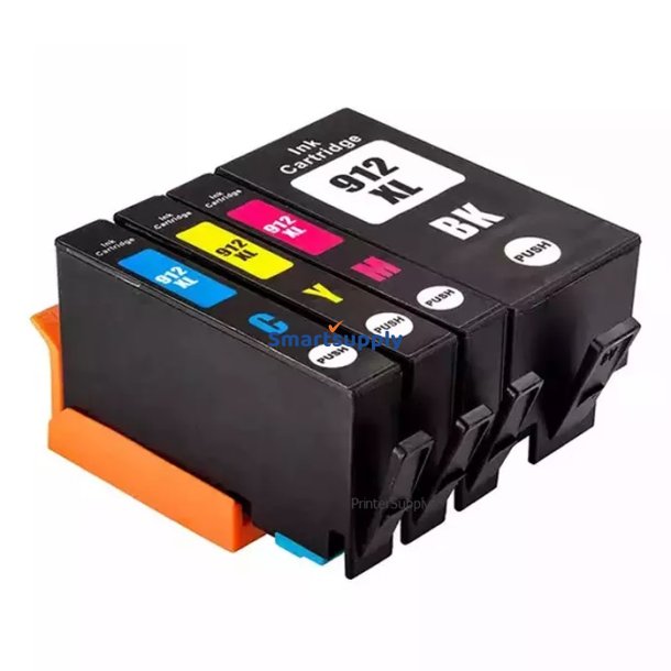 HP 912 XL bl�kpatroner 4 stk BCMY 61,5ml kompatibel rabatpakke
