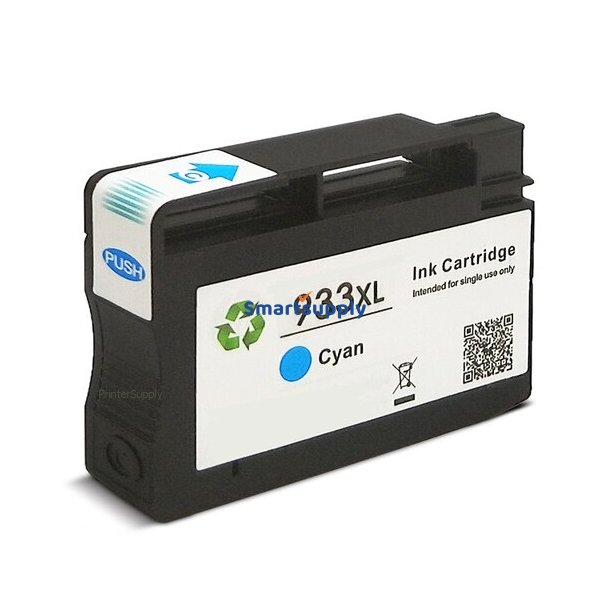 HP 933 XL Cyan blkpatron 14ml hj kapacitet kompatibel