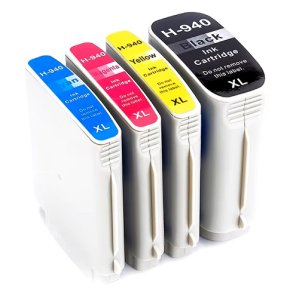 HP 940 XL BCMY blkpatron 4 stk 153ml kompatibel multipakke