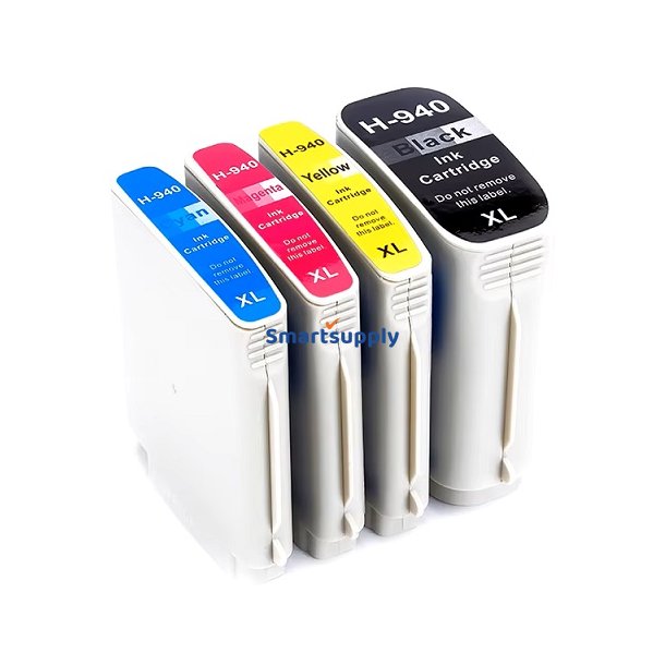 HP 940 XL BCMY bl�kpatron 4 stk 153ml kompatibel rabatpakke