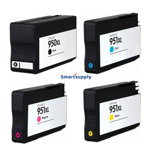 Rabat HP 950 / 951 XL blkpatroner 4 stk BCMY kompatibel