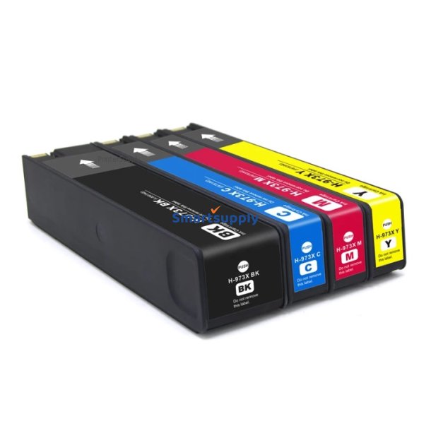 Rabat HP 973X blkpatroner 4stk BCMY 31.000s kompatibel
